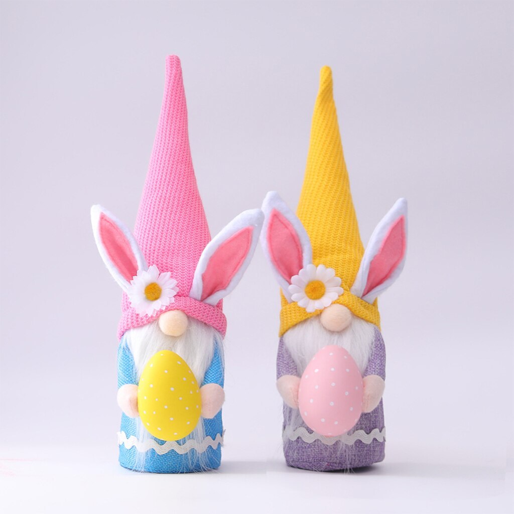 Easter Bunny Hug Egg Long Hat Colorful  Doll