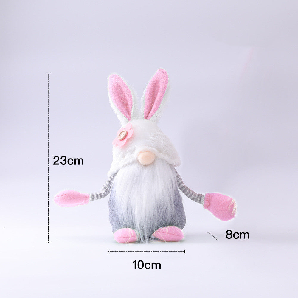 Easter Bunny Flower Dwarf Doll Elf Doll Ornaments Home Decoration Products