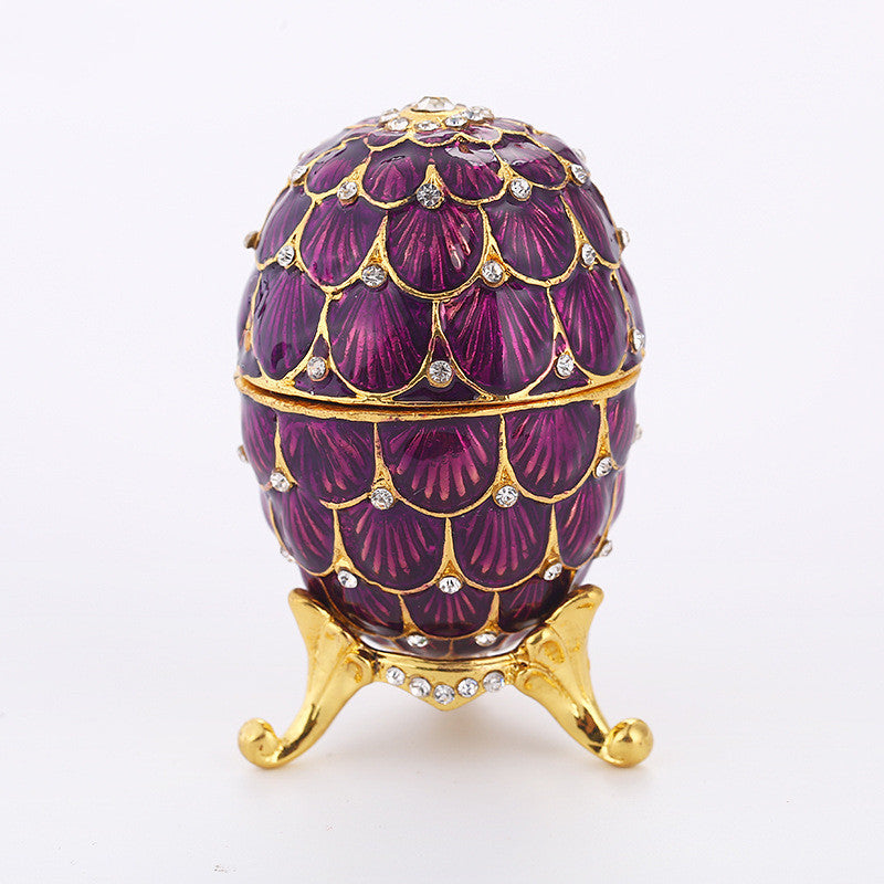 Painted  Electroplated Diamond-encrusted Easter Eggs Home Decoration