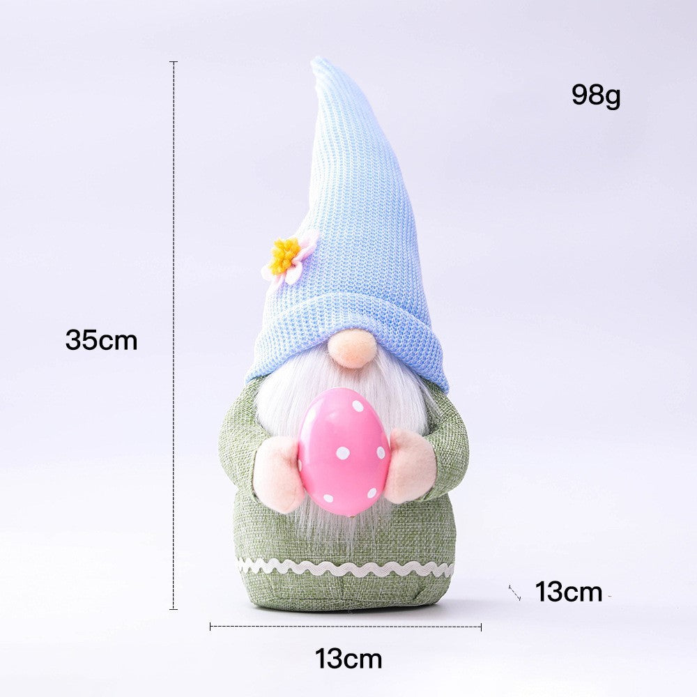 Easter Bunny Hug Egg Long Hat Colorful  Doll