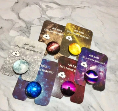 Ring buckle mobile phone glass bracket ring buckle lazy colorful star glass bracket sheet panel