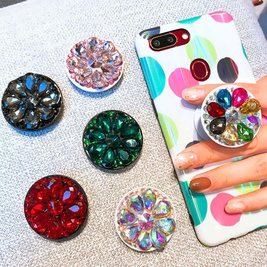 Rhinestone new paste type mobile phone stand