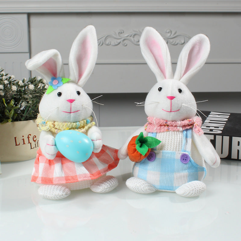 Easter Cartoon Cute Newspaper Egg Radish Luminous Rabbit Tabletop Decoration