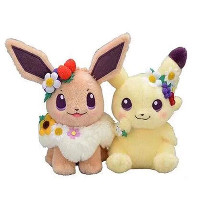 Easter Spring Festival Pikachu Peluche Eevee Plush Doll Pokemon Plush Toys Eevee Pikachu Stuffed Toys Children Xmas Kid Gift