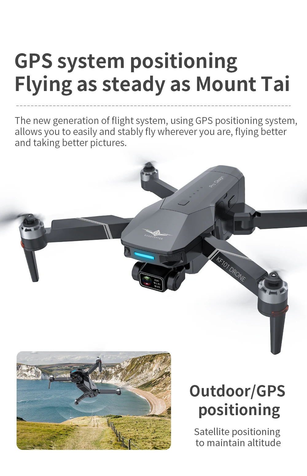 KF101 Max-S 5000M GPS Drone 4K Professional 8K HD Camera FPV Dron 3-Axis Gimbal Foldable Obstacle Avoidance RC Quadcopter Dron