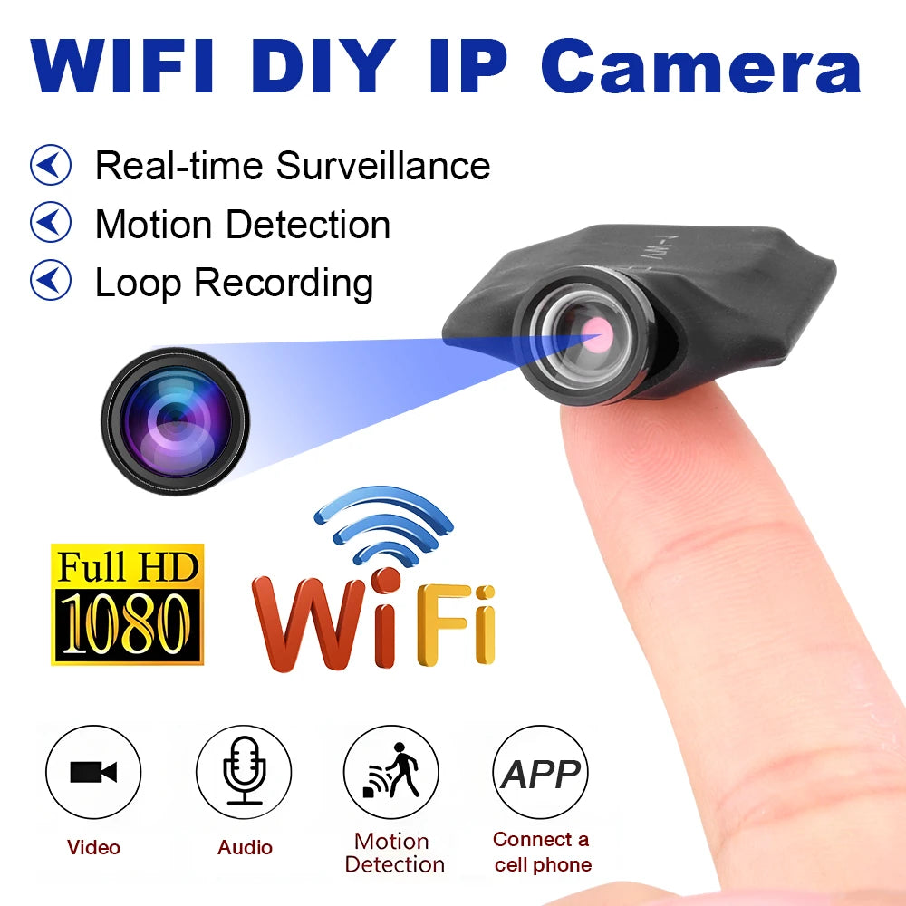 DIY WIFI IP Mini Camera Module Motion DV 1080P P2P Camera Video Recorder Home Security Mini Camcorder Remote Control Hidden TF