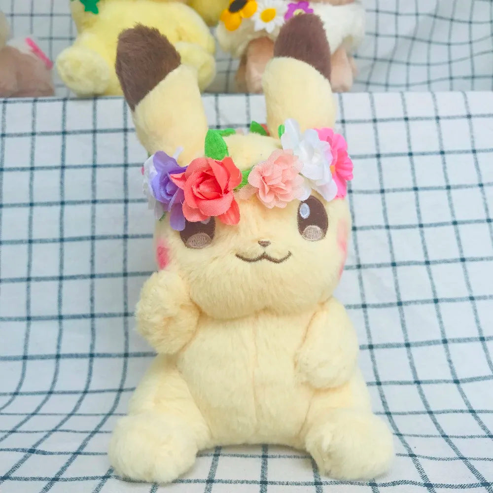 Easter Spring Festival Pikachu Peluche Eevee Plush Doll Pokemon Plush Toys Eevee Pikachu Stuffed Toys Children Xmas Kid Gift