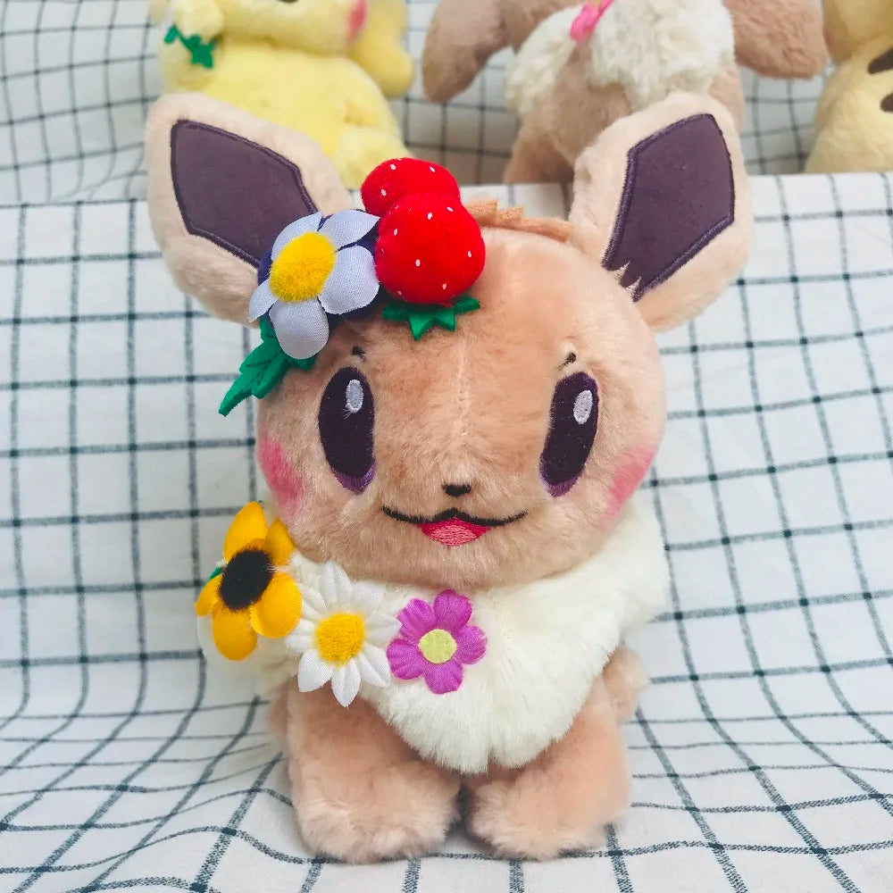 Easter Spring Festival Pikachu Peluche Eevee Plush Doll Pokemon Plush Toys Eevee Pikachu Stuffed Toys Children Xmas Kid Gift