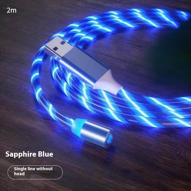 Magnetic Charging Cable Streamer Fast Charging Cable Lighting Micro USB Cable LED Magnet Charger Type-C Cable