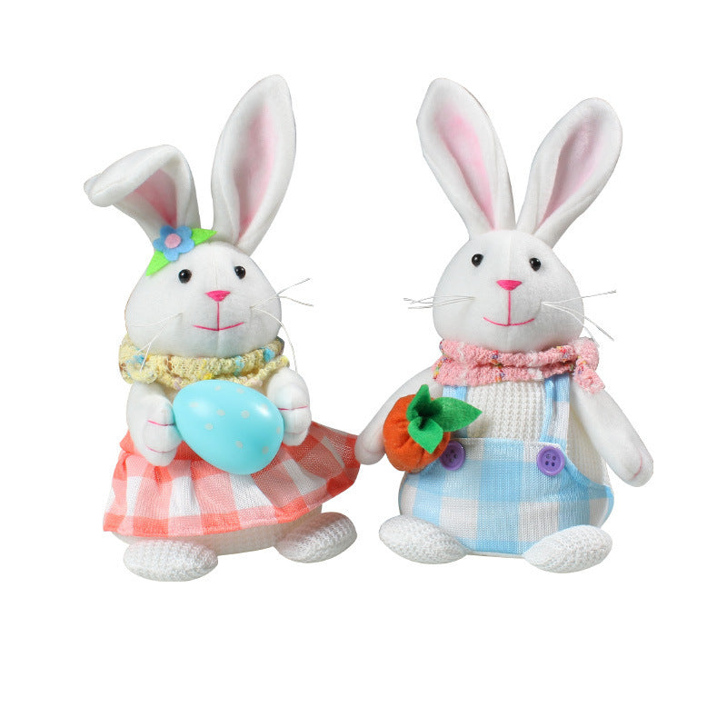 Easter Cartoon Cute Newspaper Egg Radish Luminous Rabbit Tabletop Decoration