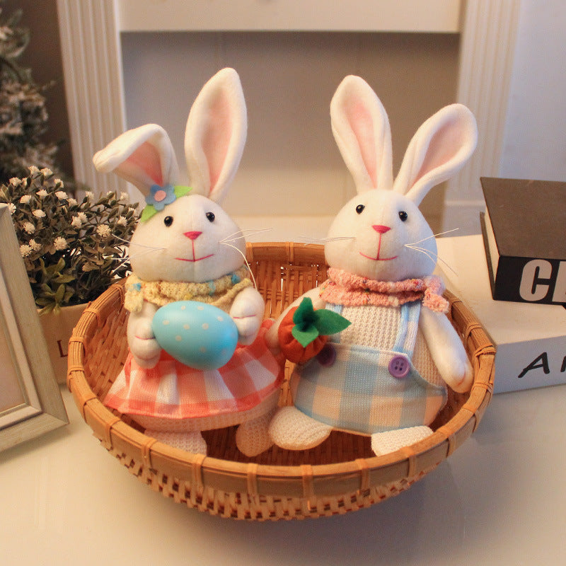 Easter Cartoon Cute Newspaper Egg Radish Luminous Rabbit Tabletop Decoration