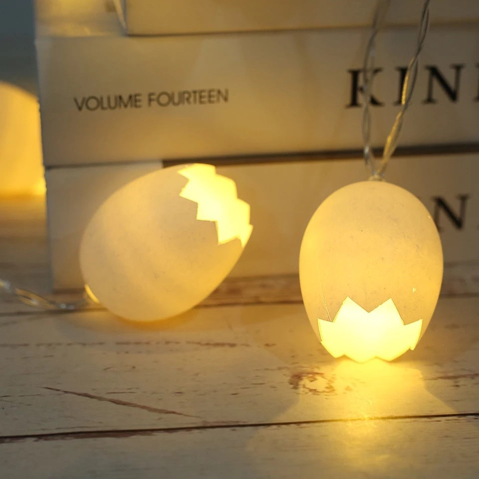 New Easter Broken Shell Egg String Lights Led Egg Lanterns Flashing Lights String Lights Christmas Decoration Lights